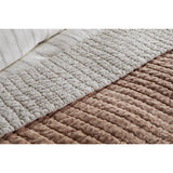 Nidra 220 x 240cm Velvet Quilted Bedspread - Dusty Pink