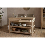 Tivu Reclaimed Wood Kitchen Island - Natural