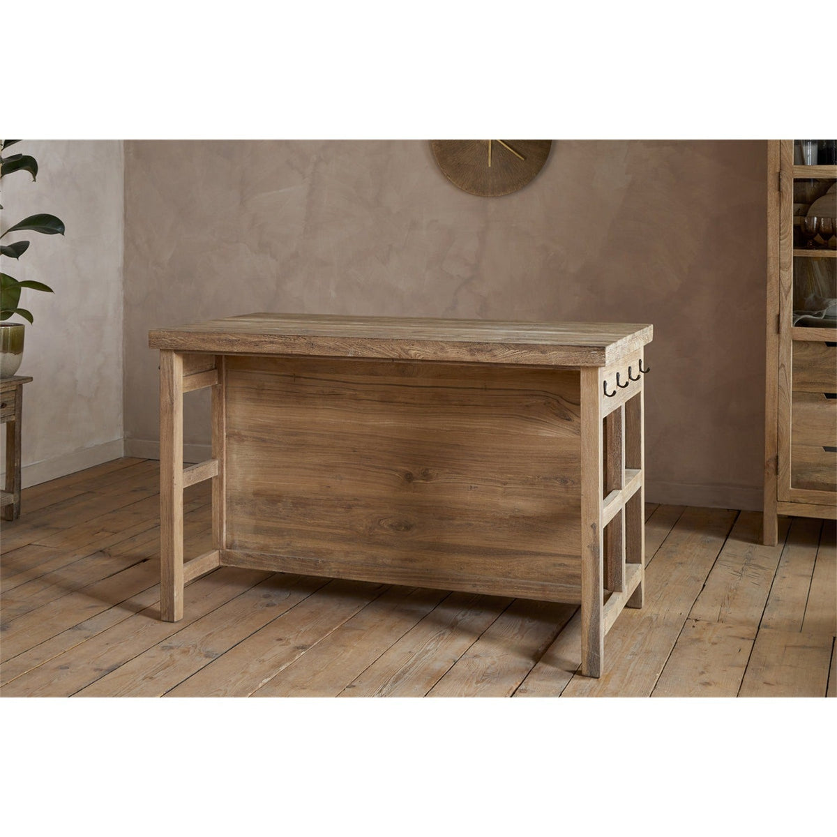 Tivu Reclaimed Wood Kitchen Island - Natural
