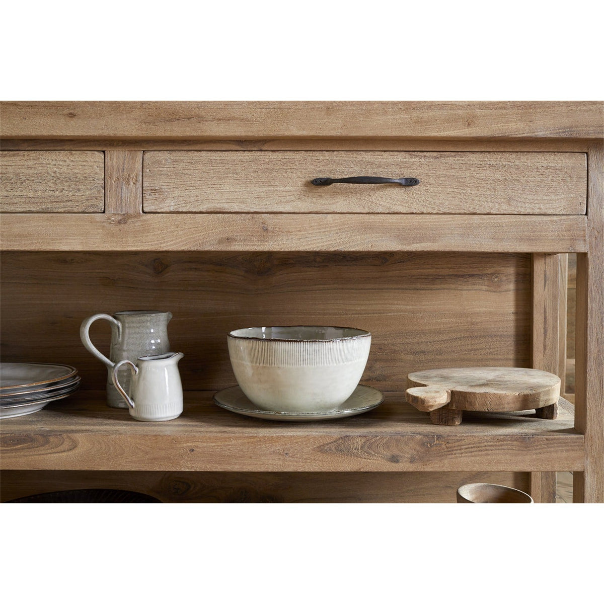 Tivu Reclaimed Wood Kitchen Island - Natural
