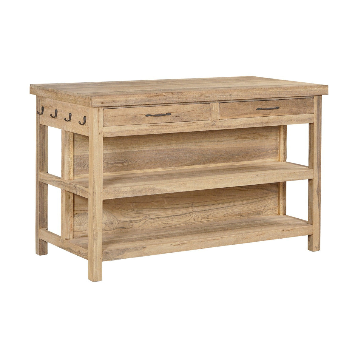Tivu Reclaimed Wood Kitchen Island - Natural