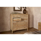 Sri Sandblasted Mango Wood Chest of Drawers - Natural