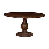 Laya Large Carved Wood Dining Table - Chocolate Brown