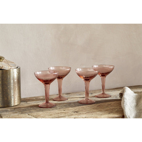 Yala Champagne Coupes - Dusty Terracotta - Set of 4