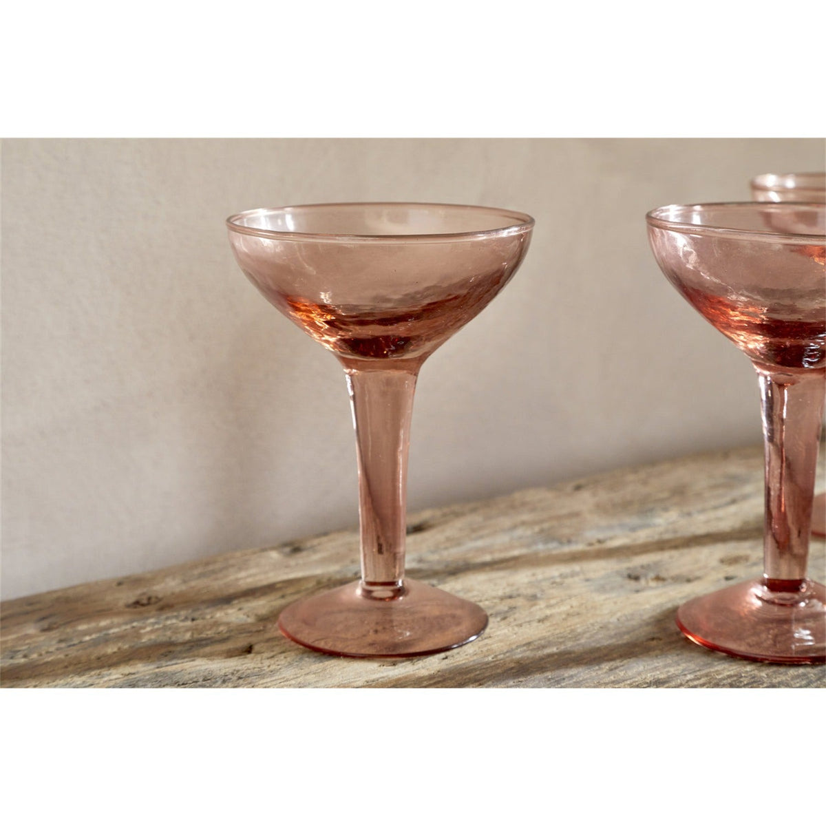 Yala Champagne Coupes - Dusty Terracotta - Set of 4