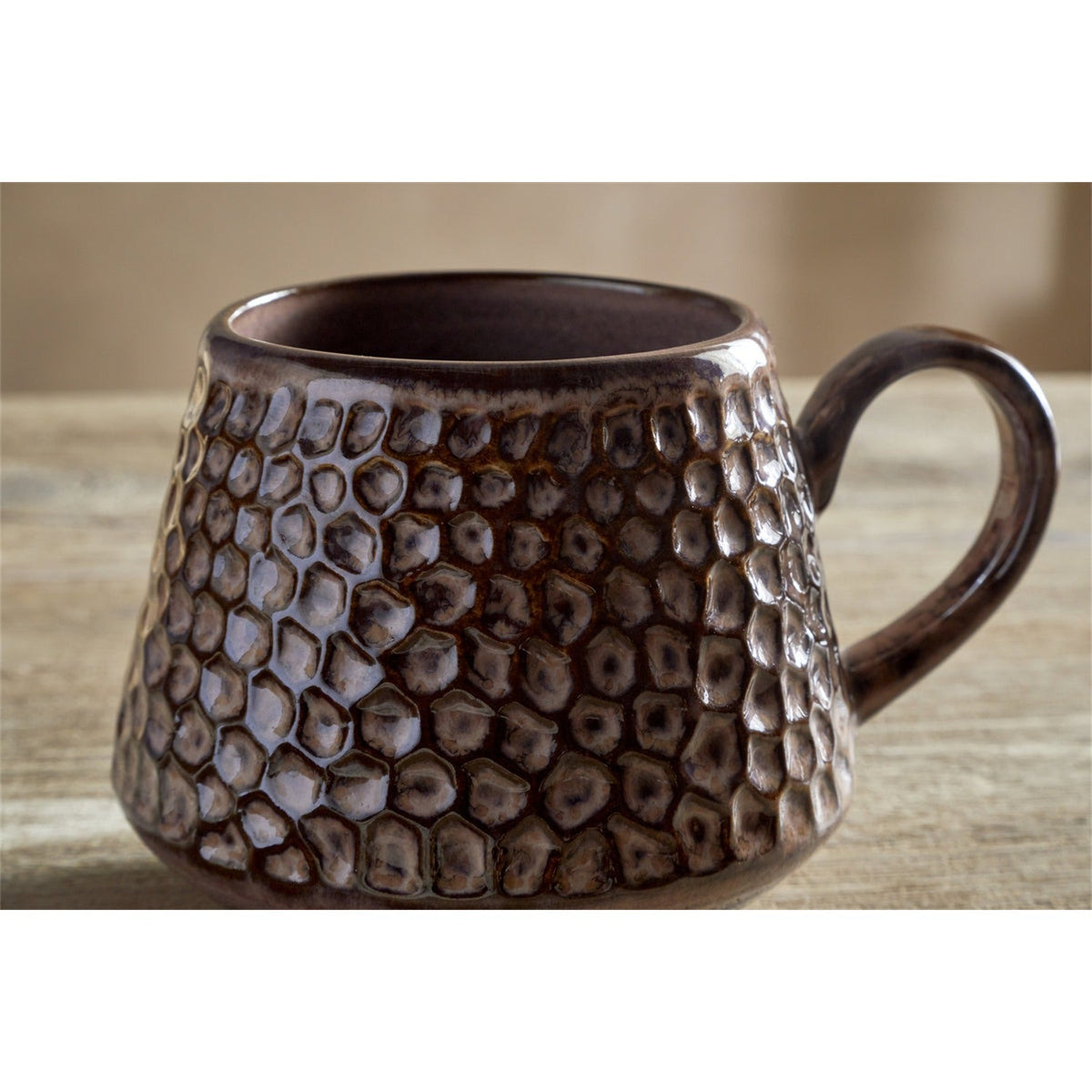 Samay Dimpled Earthenware Mug - Plum