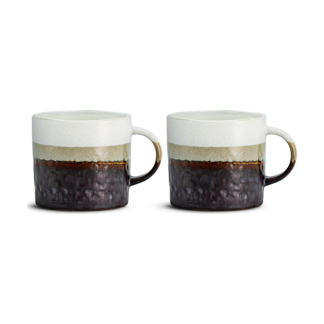 Chaay Stoneware Mug - Chocolate Brown - Set of 2