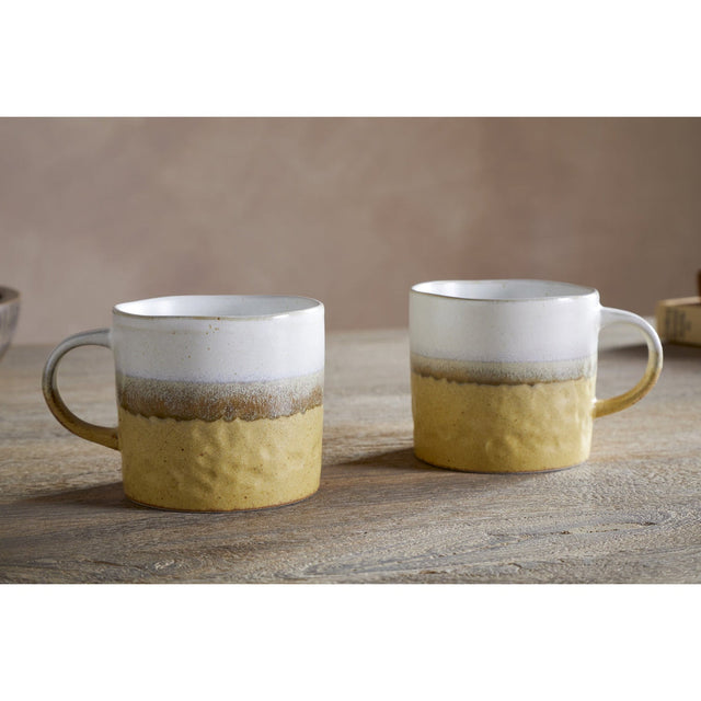 Chaay Stoneware Mug - Yellow - Set of 2