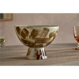 Terra Footed Fruit Bowl - Khaki Green