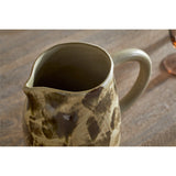 Terra Hand Painted Earthenware Jug - Khaki Green