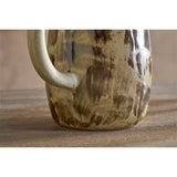 Terra Hand Painted Earthenware Jug - Khaki Green
