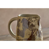 Terra Hand Painted Earthenware Jug - Khaki Green