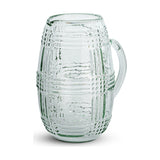 Kaanch Embossed Recycled Glass Jug - Clear