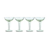 Yala Hammered Coupe Champagne Glasses - Clear - Set of 4