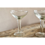 Yala Hammered Coupe Champagne Glasses - Clear - Set of 4