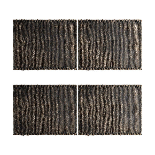 Gatita Rectangular Seagrass Placemats - Mocha - Set of 4
