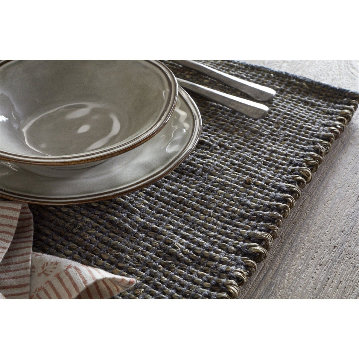 Gatita Rectangular Seagrass Placemats - Mocha - Set of 4