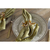 Parili Glass Napkin Rings - Natural & Rust - Set of 4