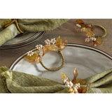 Parili Glass Napkin Rings - Natural & Rust - Set of 4