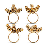 Beej Pinecone Napkin Rings - Antique Brass - Set of 4
