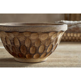Pyaar Small Carved Mango Wood Serving Bowl - Natural