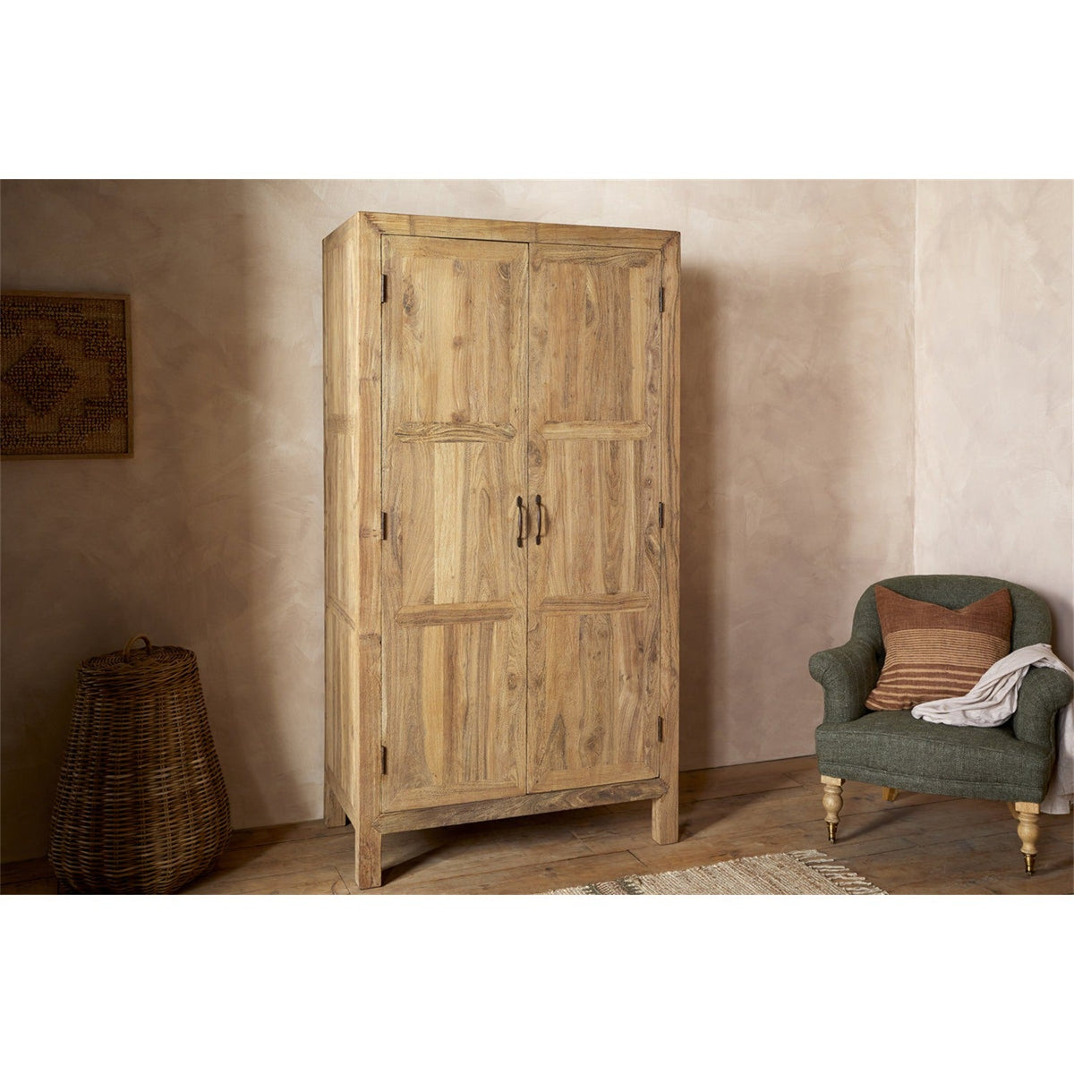 Iya Reclaimed Wood Wardrobe - Natural