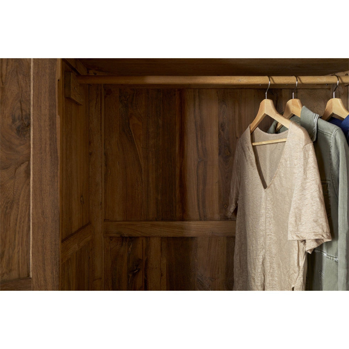 Iya Reclaimed Wood Wardrobe - Natural