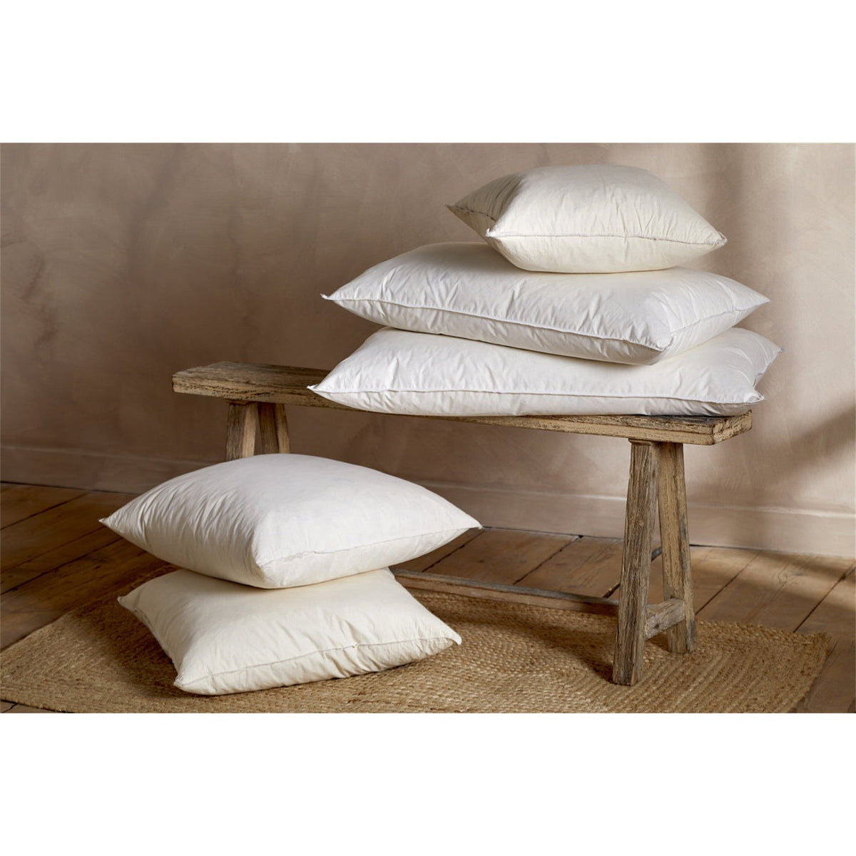 Feather 40 x 85cm Cushion Pad - Cream