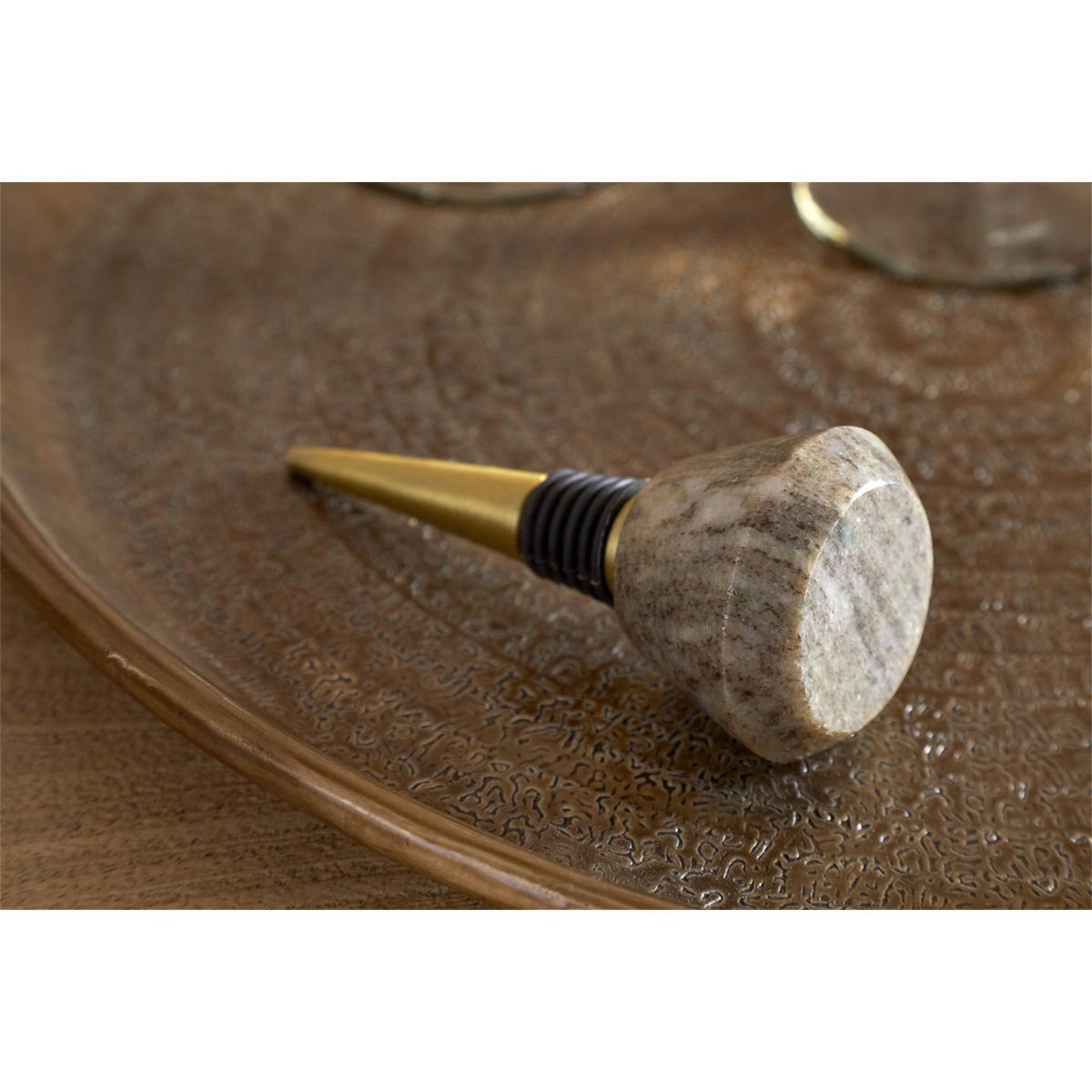 Sharaab Marble Bottle Stopper - Grey