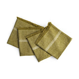 Shanta Linen & Cotton Napkins - Green - Set of 4