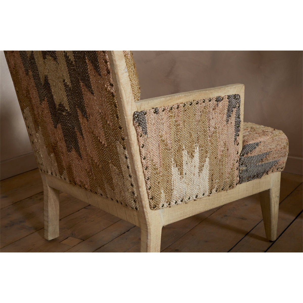 Chhavi Kilim Upholstered Armchair - Multi
