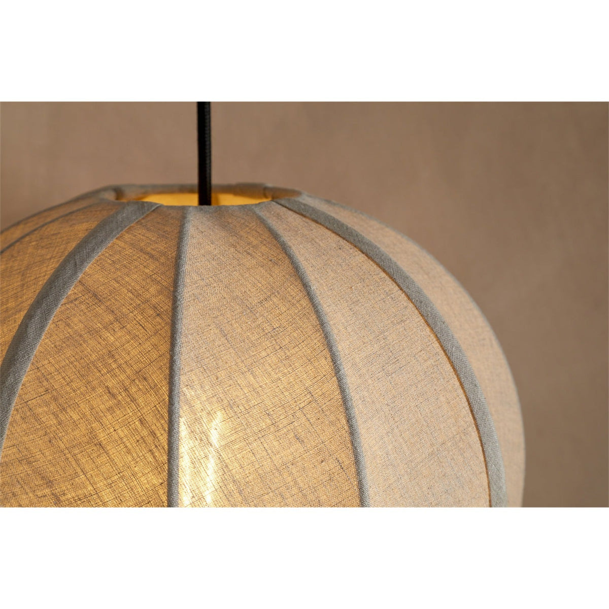 Dharini Small Linen Lampshade - Natural & Antique Brass