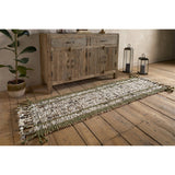 Kanta 66 x 200cm Jute & Tweed Runner Rug - Olive Green