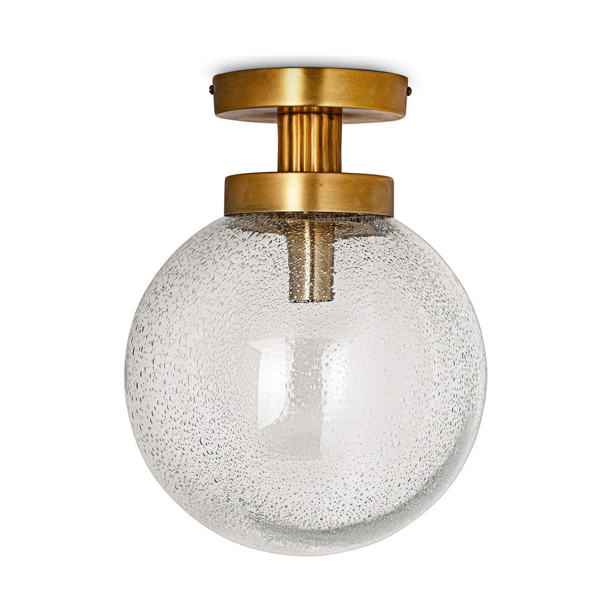 Jayeda Recycled Glass Flush Ceiling Light - Clear