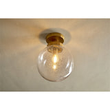 Jayeda Recycled Glass Flush Ceiling Light - Clear