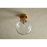 Jayeda Recycled Glass Flush Ceiling Light - Clear