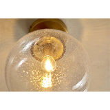 Jayeda Recycled Glass Flush Ceiling Light - Clear