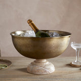 Amaya Marble Champagne Bucket - Aged Antique