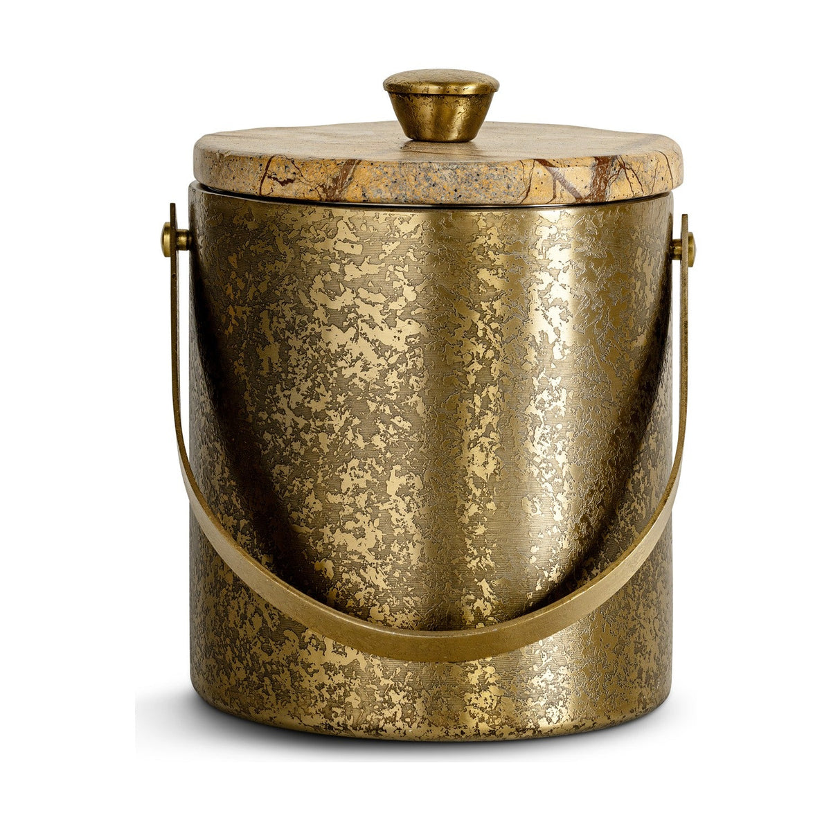 Amaya Marble Lidded Ice Bucket - Aged Antique