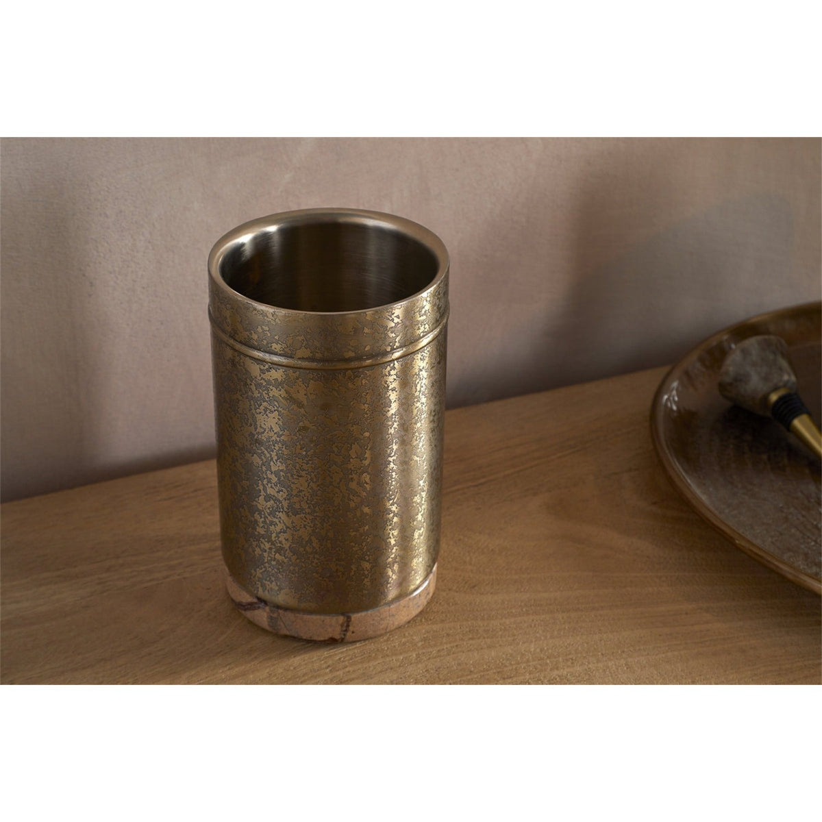 Amaya Etched Wine Cooler - Aged Antique