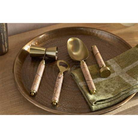 Amaya Marble Cocktail Set - Aged Antique - Set of 4