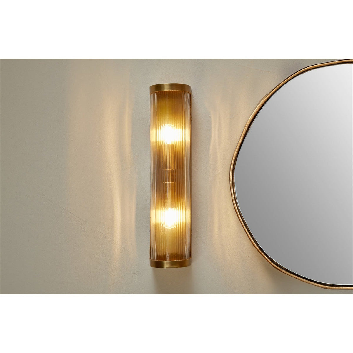 Akurdi 2 Light Bathroom Mirror Light - Clear