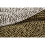 Nidra 220 x 140cm Velvet Quilted Bedspread - Moss