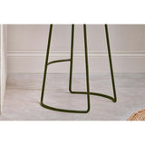 Narwana Large Ribbed Leather Stool - Aged Tan