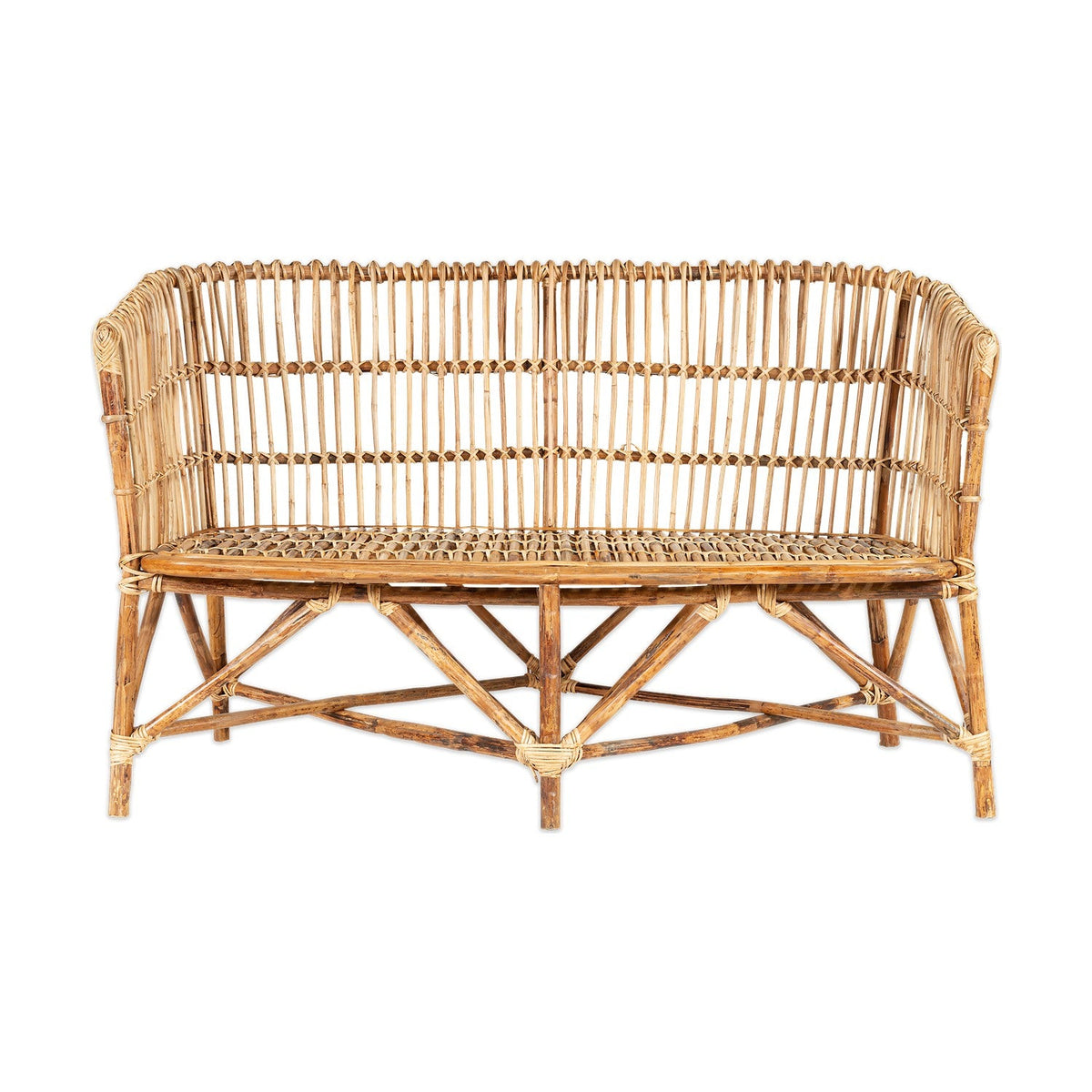Nesari Rattan Garden Sofa - Natural