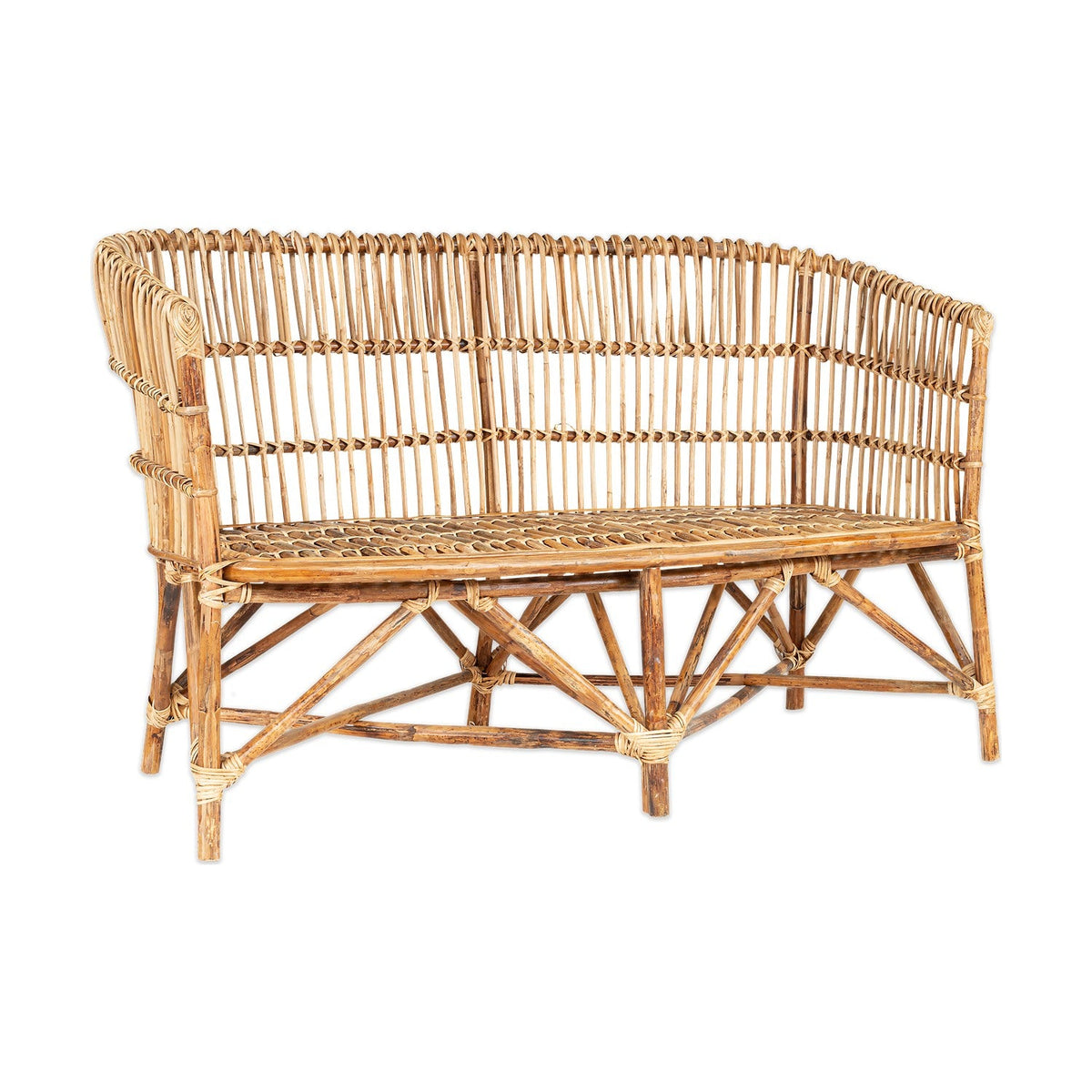 Nesari Rattan Garden Sofa - Natural