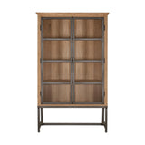 Nirvi Wood & Iron Display Cabinet - Black
