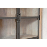 Nirvi Wood & Iron Display Cabinet - Black