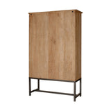 Nirvi Wood & Iron Display Cabinet - Black