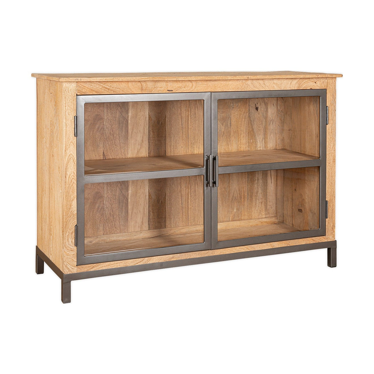 Nirvi Mango Wood & Iron Sideboard - Black